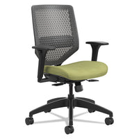 Solve Series Reactiv Back Task Chair, Supports Up To 300 Lb, 18" To 23" Seat Height, Sterling Seat, Titanium Back, Black Base