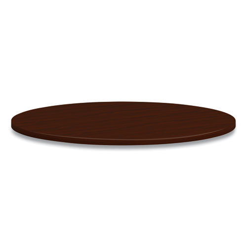Mod Round Conference Table Top, 42" Dia, Traditional Mahogany