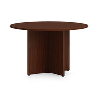 Mod Round Conference Table Top, 48" Dia, Traditional Mahogany