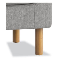 Parkwyn Series Club Chair, 33" X 26.75" X 29", Gray Seat-back, Oak Base