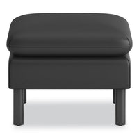 Parkwyn Ottoman, 23" X 23" X 17.5", Black Seat, Black Base