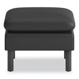 Parkwyn Ottoman, 23" X 23" X 17.5", Black Seat, Black Base