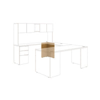 Voi End Panel Support, 16w X 20d X 28.5h, Mahogany