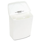 Wall Mount Sanitary Napkin Receptacle-abs, Ppc Plastic, 1 Gal, White