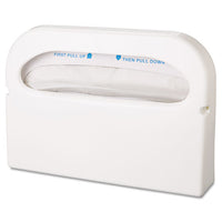 Health Gards Toilet Seat Cover Dispenser, Half-fold, 16 X 3.25 X 11.5, White, 2-box