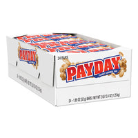 Payday Chewy Candy Bars, Peanut Caramel, 1.85 Oz, 24-box