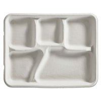 Savaday Molded Fiber Flat Food Tray, White, 12x16, 200-carton