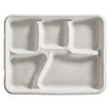 Savaday Molded Fiber Food Trays, 14 X 18, White, Rectangular, 100-carton