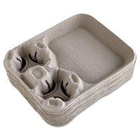 Strongholder Molded Fiber Cup-food Trays, 8-44oz, 2-cup Capacity, 100-carton