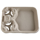 Strongholder Molded Fiber Cup-food Trays, 8-44oz, 2-cup Capacity, 100-carton