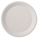 Savaday Molded Fiber Dinnerware, 10.5" Dia, 5-compartment Plate, White, 250-carton