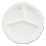 Paper Dinnerware, Plate, 6" Dia, White, 125-pack