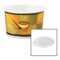 Streetside Paper Food Container W-plastic Lid, Streetside Design, 8-10oz, 250-ct