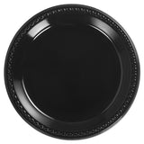 Heavyweight Plastic Plates, 10 1-4 Inches, Black, Round