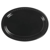 Heavyweight Plastic Platters, 8 X 11, Black, 125-bag, 4 Bag-carton