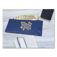 Multipurpose Zipper Deposit Bags. 11.3 X 6.3, Blue, 3-pack