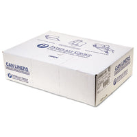 High-density Interleaved Commercial Can Liners, 55 Gal, 14 Microns, 36" X 60", Clear, 200-carton