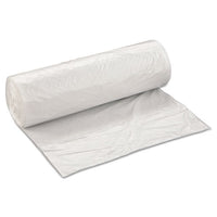 High-density Interleaved Commercial Can Liners, 60 Gal, 12 Microns, 38" X 60", Clear, 200-carton