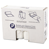 High-density Interleaved Commercial Can Liners, 60 Gal, 12 Microns, 38" X 60", Clear, 200-carton