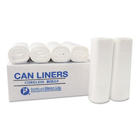 High-density Interleaved Commercial Can Liners, 60 Gal, 0.63 Mil, 38" X 60", Clear, 200-carton