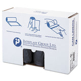 High-density Interleaved Commercial Can Liners, 60 Gal, 17 Microns, 38" X 60", Black, 200-carton