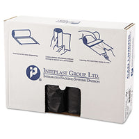 High-density Interleaved Commercial Can Liners, 45 Gal, 12 Microns, 40" X 48", Black, 250-carton