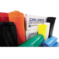 High-density Interleaved Commercial Can Liners, 45 Gal, 0.87 Mil, 40" X 48", Clear, 150-carton