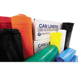 High-density Interleaved Commercial Can Liners, 60 Gal, 12 Microns, 43" X 48", Clear, 200-carton