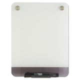 Clarity Glass Personal Dry Erase Boards, Ultra-white Backing, 12 X 16