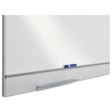 Magnetic Dry Erase Board, Coated Steel, 72 X 46, Aluminum Frame