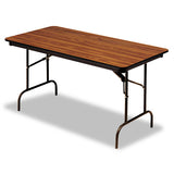 Premium Wood Laminate Folding Table, Rectangular, 72w X 30d X 29h, Gray-charcoal