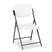 Rough 'n Ready Folding Chair, Platinum Seat-platinum Back, Black Base