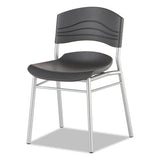 Caféworks Cafe Chair, Graphite Seat-graphite Back, Silver Base, 2-carton