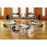 Caféworks Bistro Stool, Graphite Seat-graphite Back, Silver Base