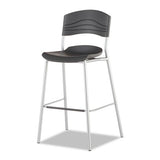 Caféworks Bistro Stool, Graphite Seat-graphite Back, Silver Base