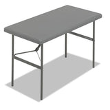 Indestructables Too 1200 Series Folding Table, 48w X 24d X 29h, Charcoal