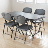 Indestructables Too 1200 Series Folding Table, 60w X 30d X 29h, Charcoal