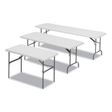 Indestructables Too 600 Series Folding Table, Rectangular Top, 600 Lb Capacity, 96 X 30 X 29, Platinum