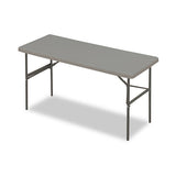 Indestructables Too 1200 Series Folding Table, 60w X 24d X 29h, Charcoal