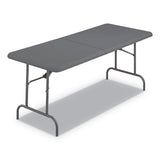 Indestructables Too 1200 Series Folding Table, 30w X 72d X 29h, Charcoal