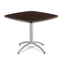 Caféworks Table, 36w X 36d X 30h, Walnut-silver