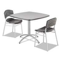 Caféworks Table, 36w X 36d X 30h, Gray-silver