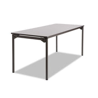 Maxx Legroom Rectangular Folding Table, 72w X 30d X 29-1-2h, Gray-charcoal