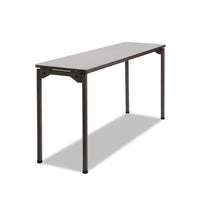 Maxx Legroom Rectangular Folding Table, 60w X 18d X 29-1-2h, Gray-charcoal