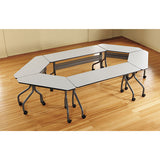 Officeworks Mobile Training Table, Rectangular, 72w X 18d X 29h, Gray-charcoal