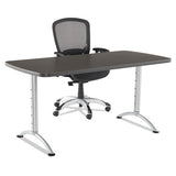 Arc Sit-to-stand Tables, Rectangular Top, 36w X 72d X 30-42h, Graphite-silver