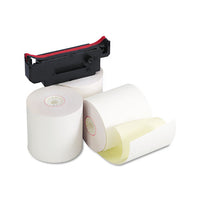 Impact Printing Carbonless Paper Rolls, 0.69" Core, 3.25" X 80 Ft, White-canary, 60-carton