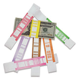 Color-coded Kraft Currency Straps, Dollar Bill, $100, Self-adhesive, 1000-pack