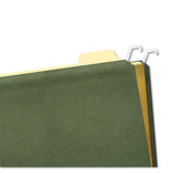 Hanging File Folders With Innovative Top Rail, Legal Size, 1-4-cut Tab, Standard Green, 20-pack