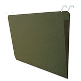 Hanging File Folders With Innovative Top Rail, Legal Size, 1-4-cut Tab, Standard Green, 20-pack